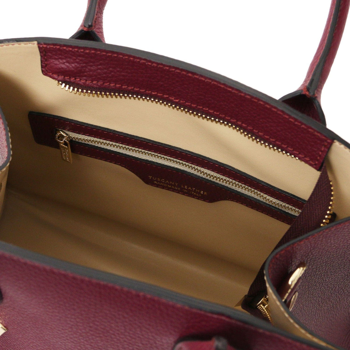 Leather handbags Coccola - Women's leather tote handbag | TL142421 San Rocco Italia
