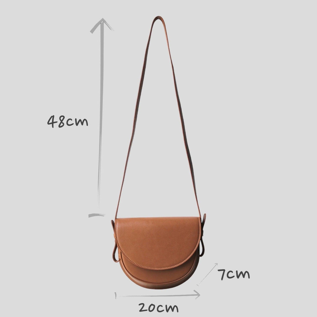 Handbag & Wallet Accessoires Coco - Apple Leather Saddle Bag - Braun San Rocco Italia