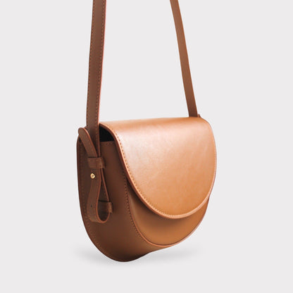Handbag & Wallet Accessoires Coco - Apple Leather Saddle Bag - Braun San Rocco Italia