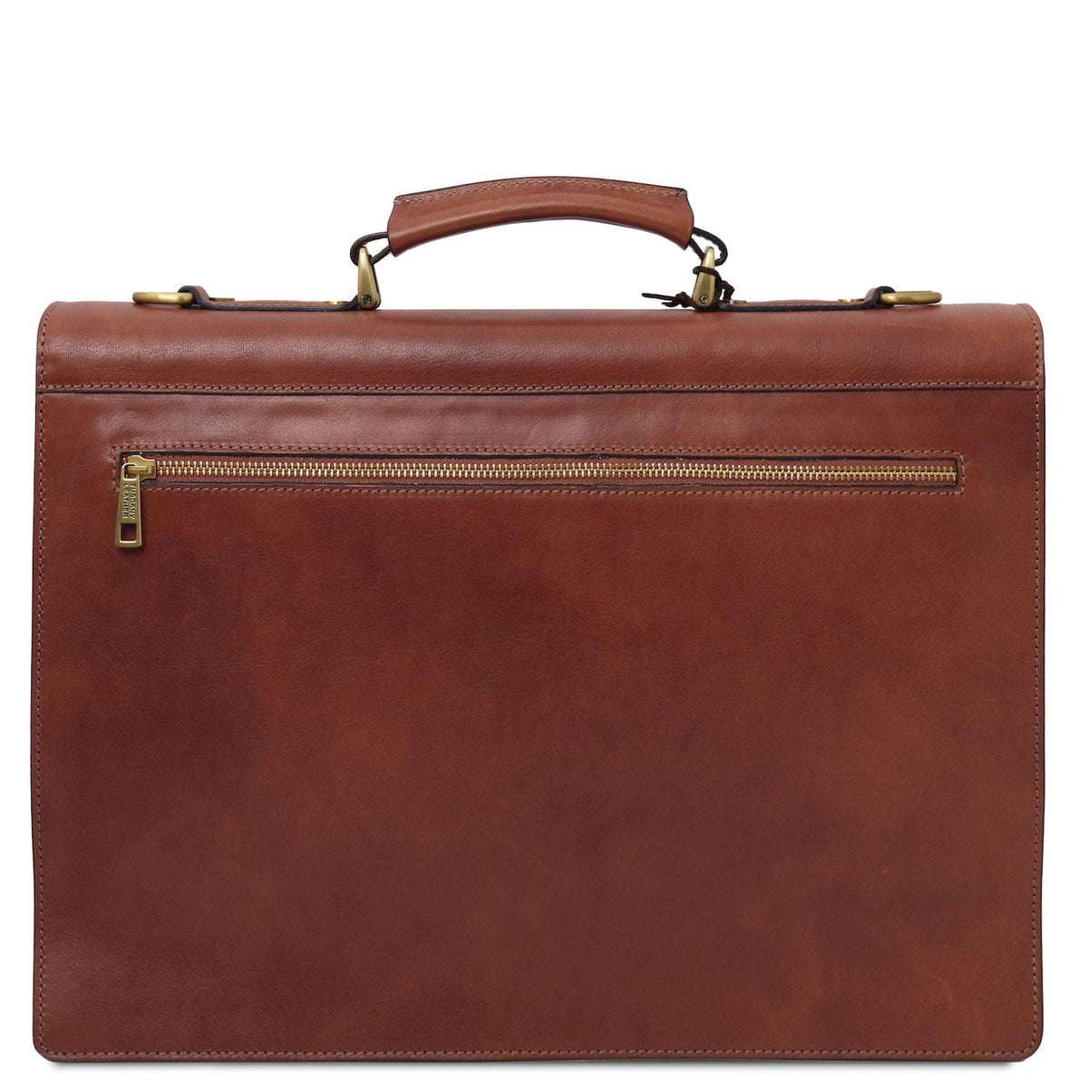Leather briefcases Cremona - 3 compartment matte leather briefcase | TL142448 San Rocco Italia