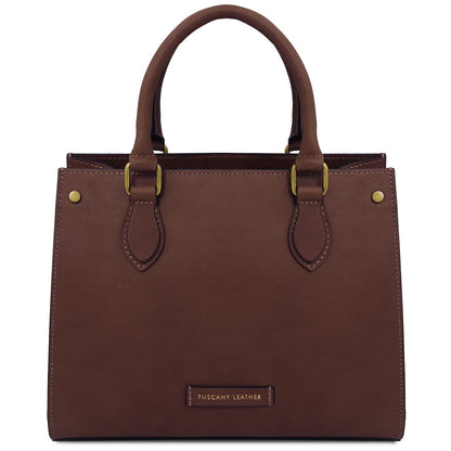 Dama - Vegetable-tanned leather tote handbag | TL142564