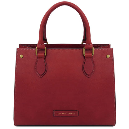 Dama - Vegetable-tanned leather tote handbag | TL142564