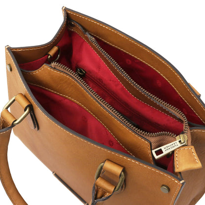 Dama - Vegetable-tanned leather tote handbag | TL142564