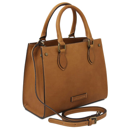 Dama - Vegetable-tanned leather tote handbag | TL142564