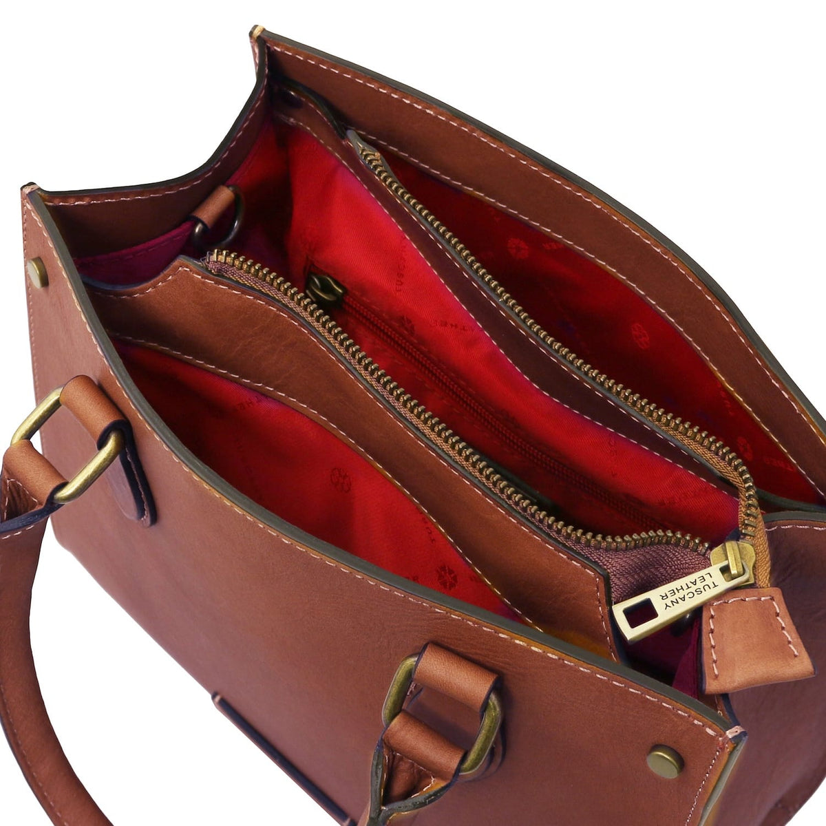 Dama - Vegetable-tanned leather tote handbag | TL142564