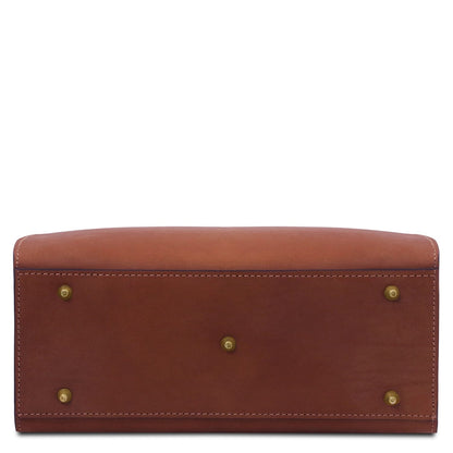 Dama - Vegetable-tanned leather tote handbag | TL142564