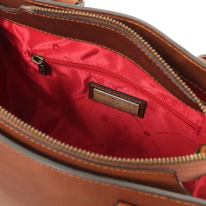 Dama - Vegetable-tanned leather tote handbag | TL142564