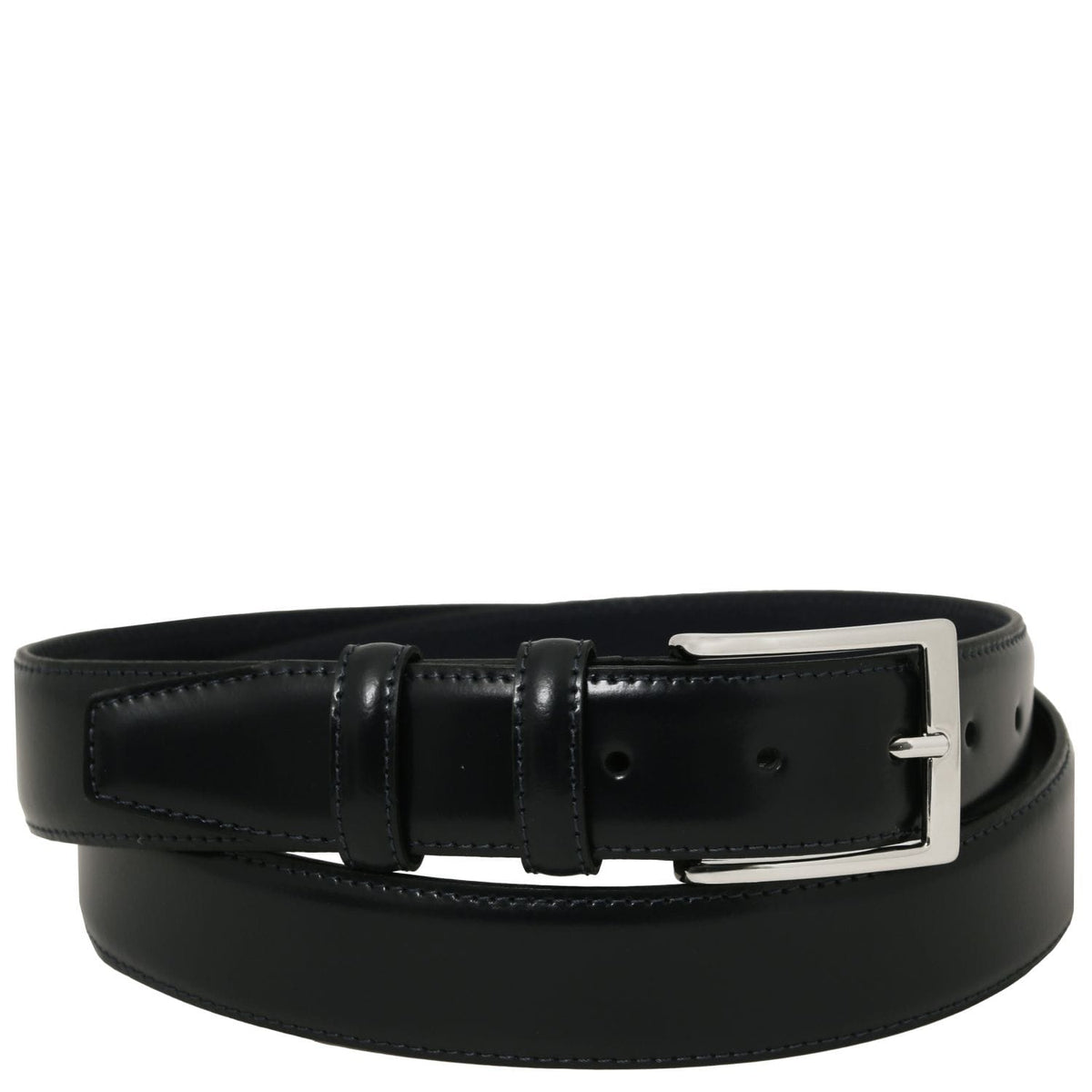 Leather Belts for men Nero / 95 cm Elegant brushed leather belt 35mm | TL142538 San Rocco Italia