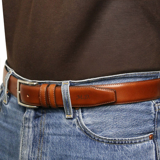 Leather Belts for men Elegant brushed leather belt 35mm | TL142538 San Rocco Italia