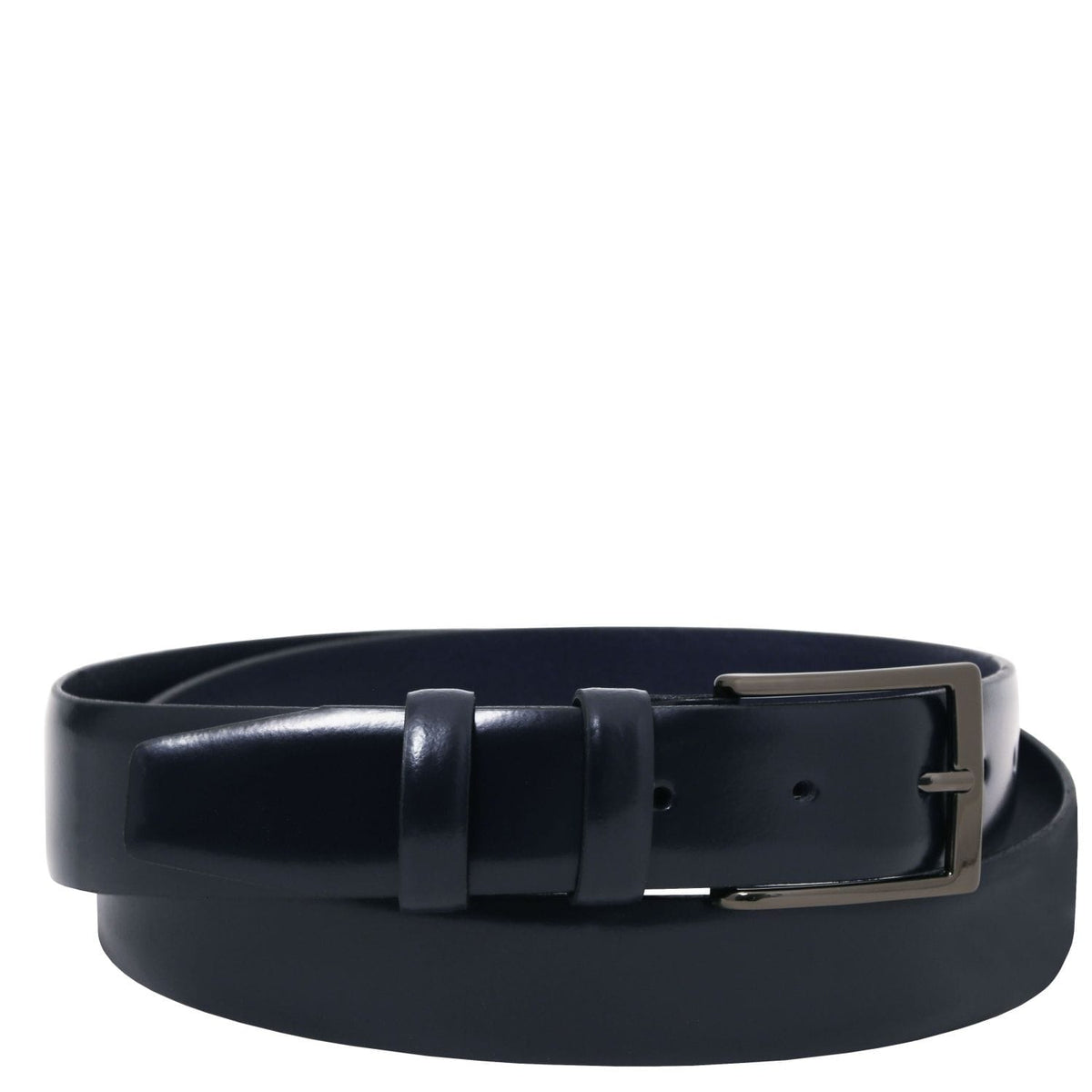 Leather Belts for men Nero / 95 cm Elegant brushed leather belt 35mm | TL142539 San Rocco Italia