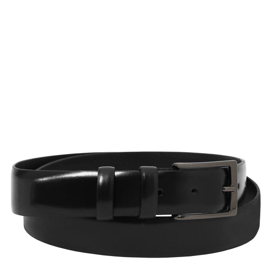 Leather Belts for men Dark Blue / 95 cm Elegant brushed leather belt 35mm | TL142539 San Rocco Italia
