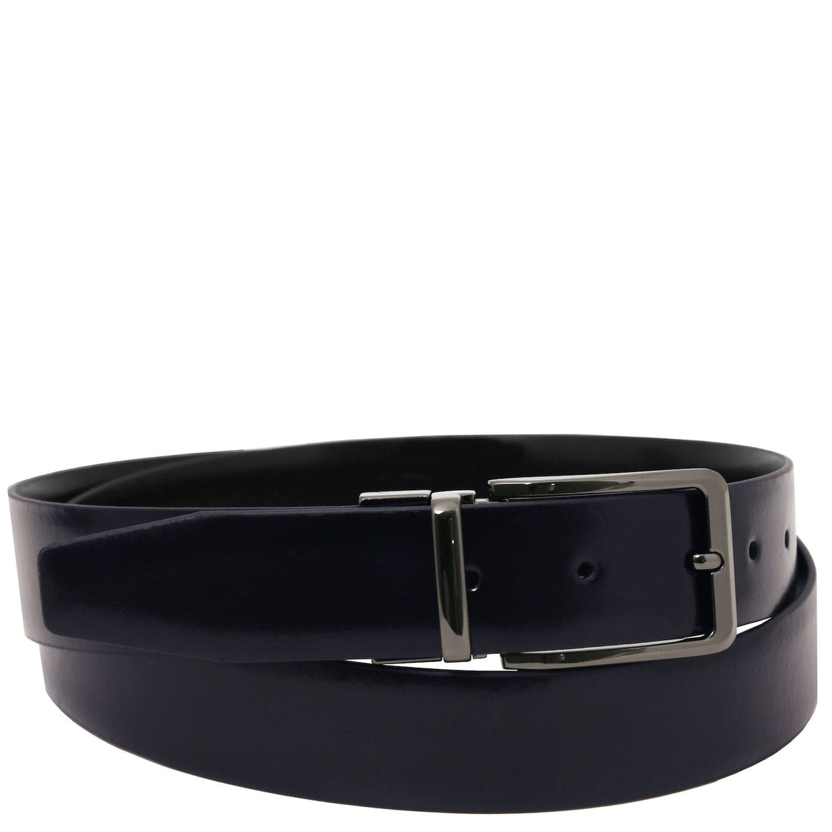 Leather Belts for men Dark Blue / 95 cm Elegant double-sided brushed leather belt 35mm | TL142540 San Rocco Italia