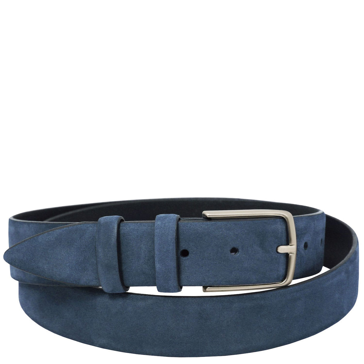 Leather Belts for men Azul oscuro / 95 cm Elegant nubuck leather belt 35mm | TL142534 San Rocco Italia