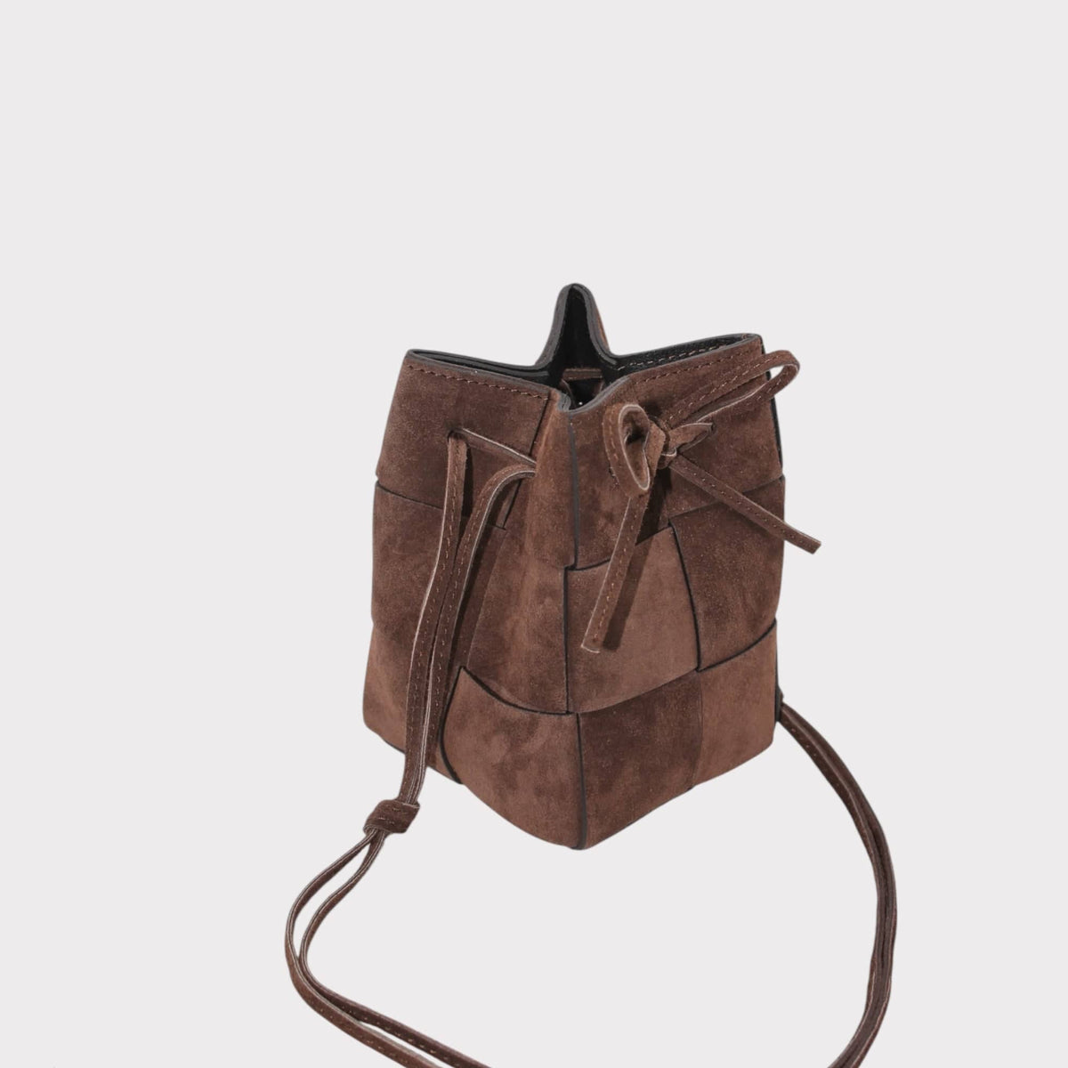 Handbag & Wallet Accesorios Emi - Handmade Suede Drawstring Woven Crossbody Bag San Rocco Italia