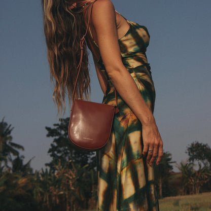 Handbag & Wallet Accesorios Eva - Apple Leather Crossbody Bag - Marrón San Rocco Italia