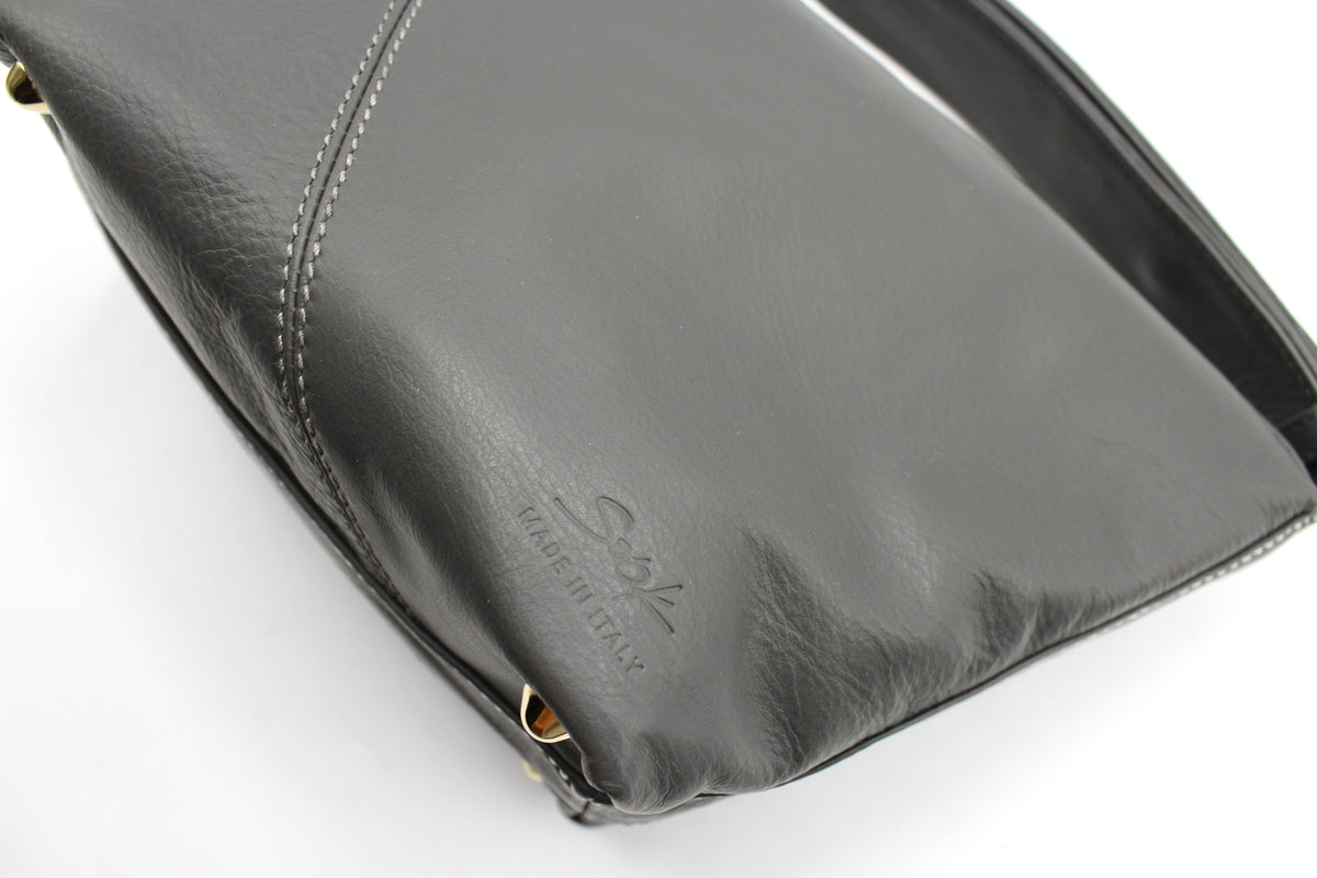 Handbag & Wallet Accessories Evy - Genuine Leather Pouch Shoulder Bag - Ash Grey San Rocco Italia