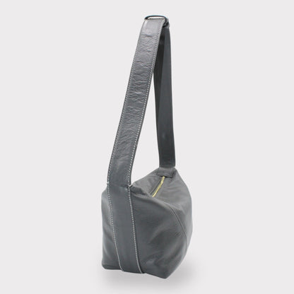 Handbag & Wallet Accessories Evy - Genuine Leather Pouch Shoulder Bag - Ash Grey San Rocco Italia