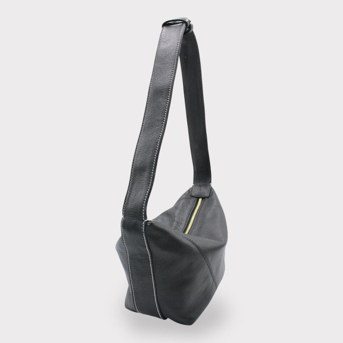 Hebag & Wallet Accessori Evy - Genuine Leather Pouch Shoulder Bag - Nero San Rocco Italia