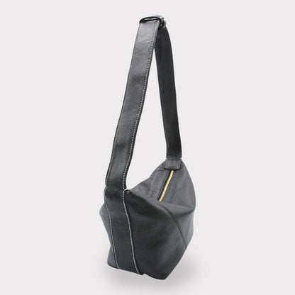 Hebag & Wallet Accessori Evy - Genuine Leather Pouch Shoulder Bag - Nero San Rocco Italia