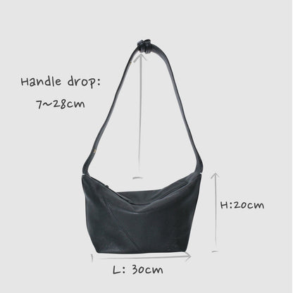 Hebag & Wallet Accessori Evy - Genuine Leather Pouch Shoulder Bag - Nero San Rocco Italia