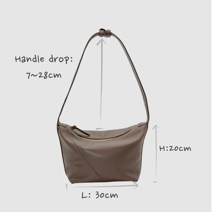 Handbag & Wallet Accesorios Evy - Genuine Leather Pouch Shoulder Bag - Taupe San Rocco Italia