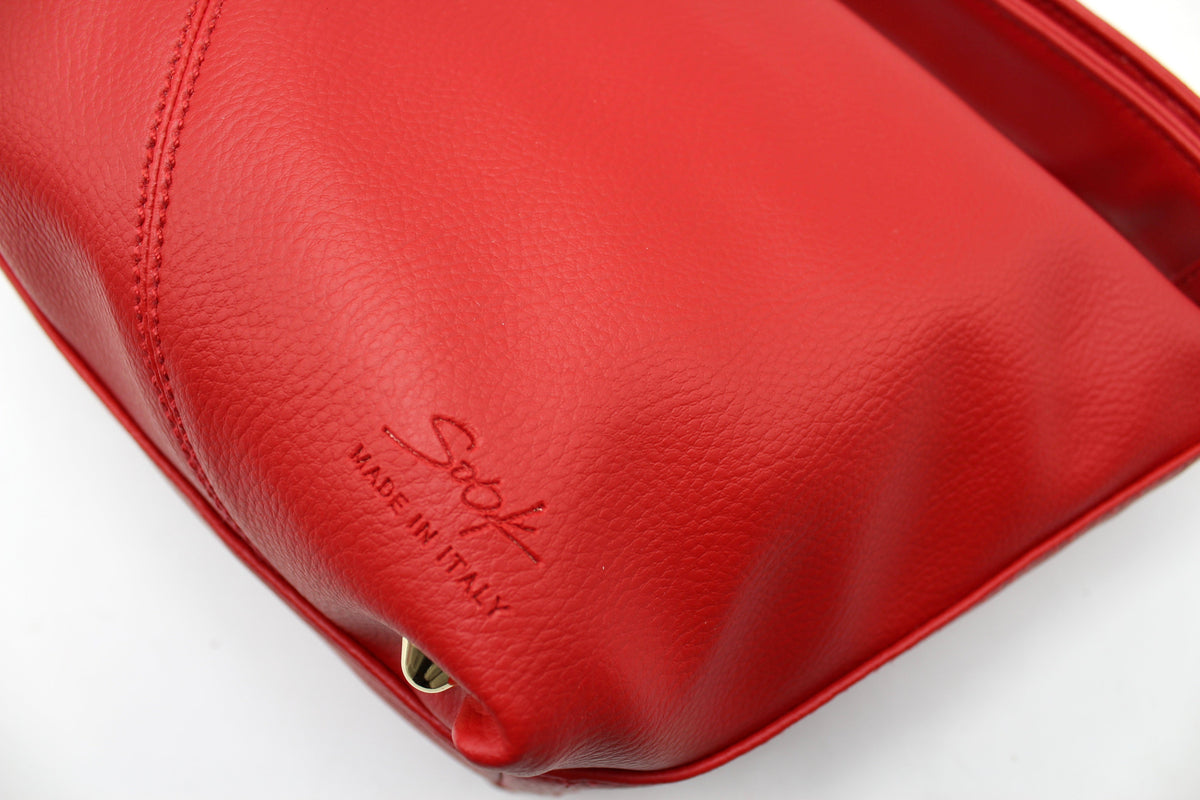 Bag Evy - Vegan Cactus Leather Shoulder Bag - Red San Rocco Italia