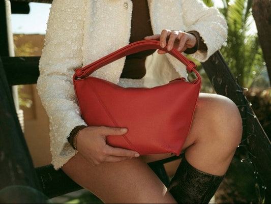 Bag Evy - Vegan Cactus Leather Shoulder Bag - Red San Rocco Italia