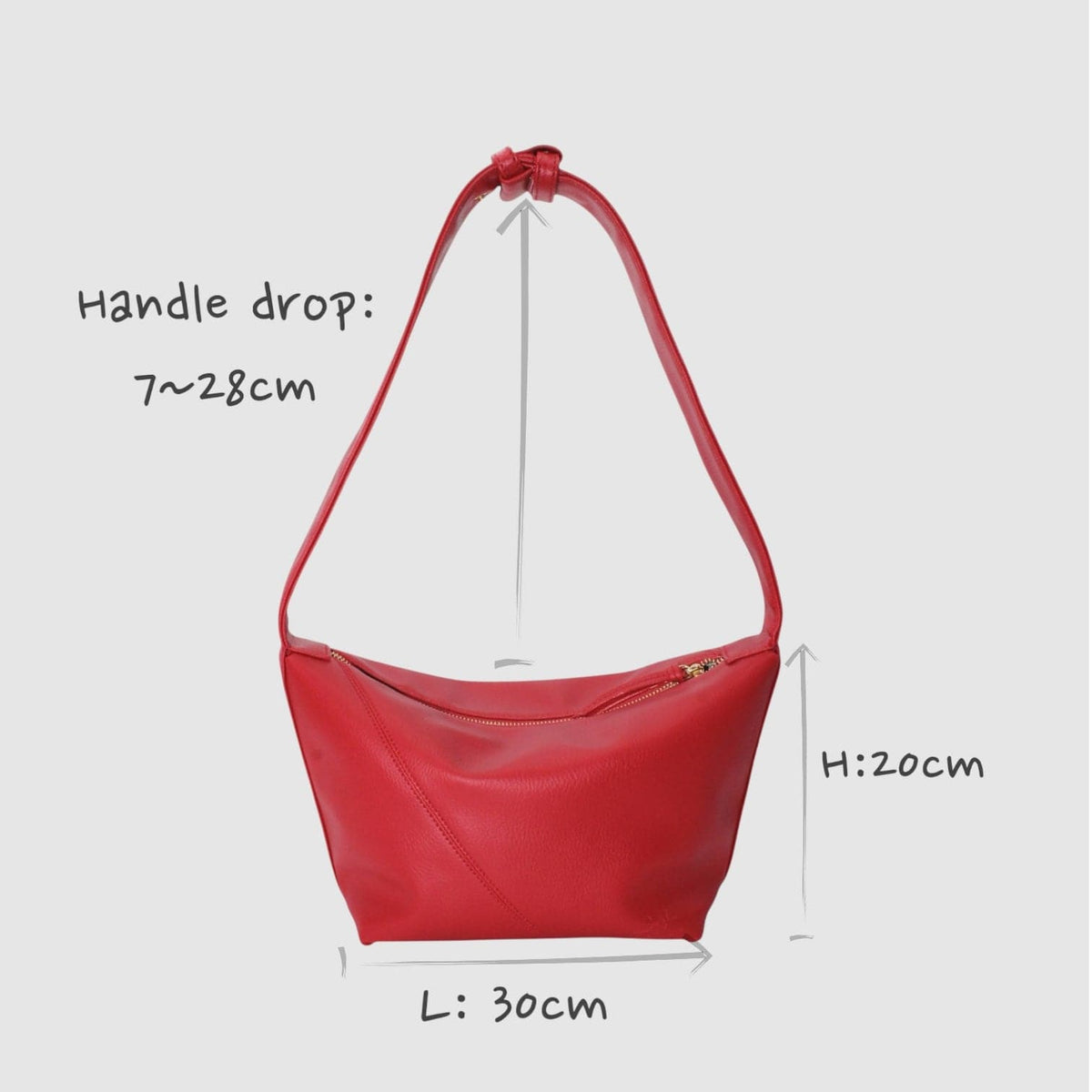Bag Evy - Vegan Cactus Leather Shoulder Bag - Red San Rocco Italia