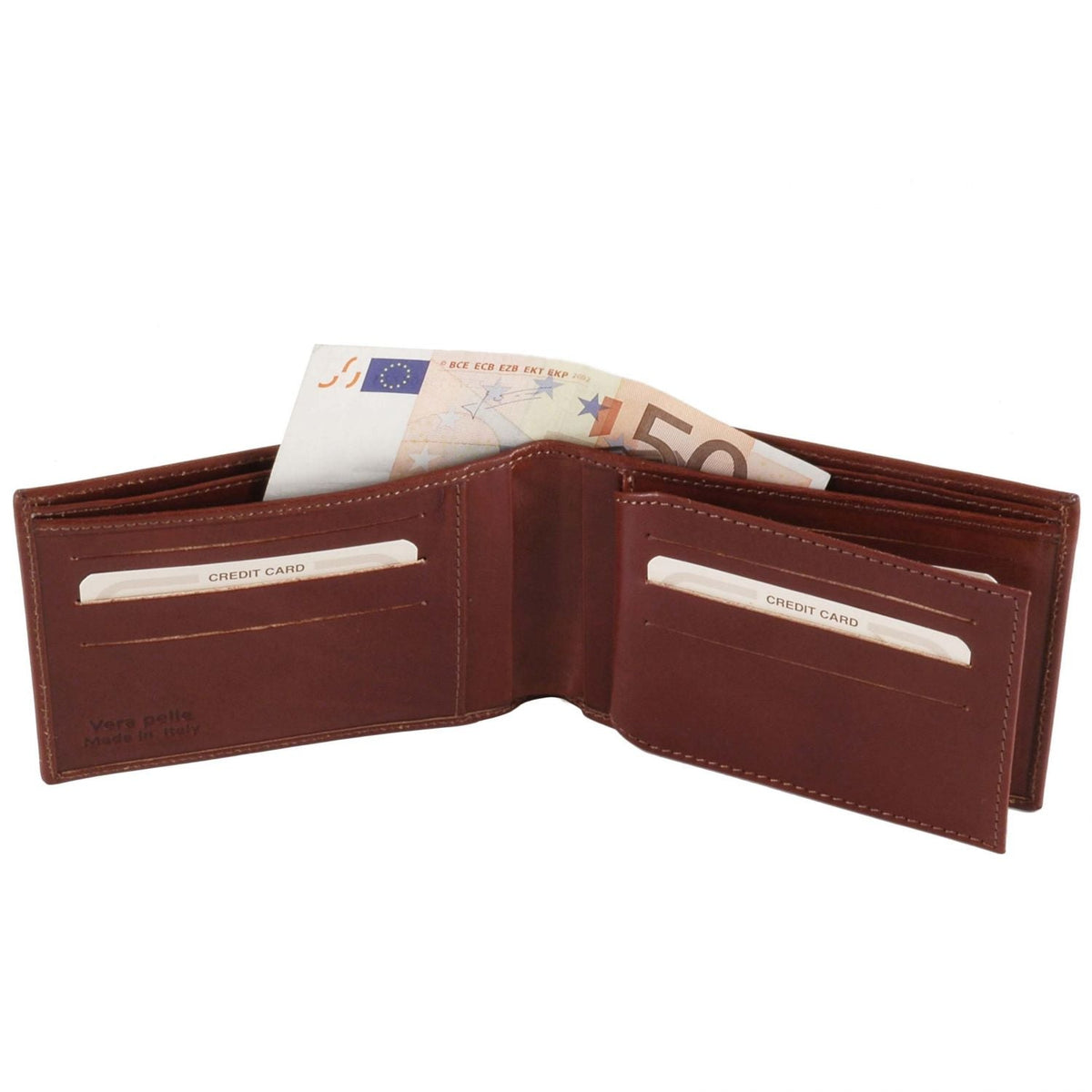 Leather wallets for men Exclusive leather 3 fold wallet for men | TL140817 San Rocco Italia