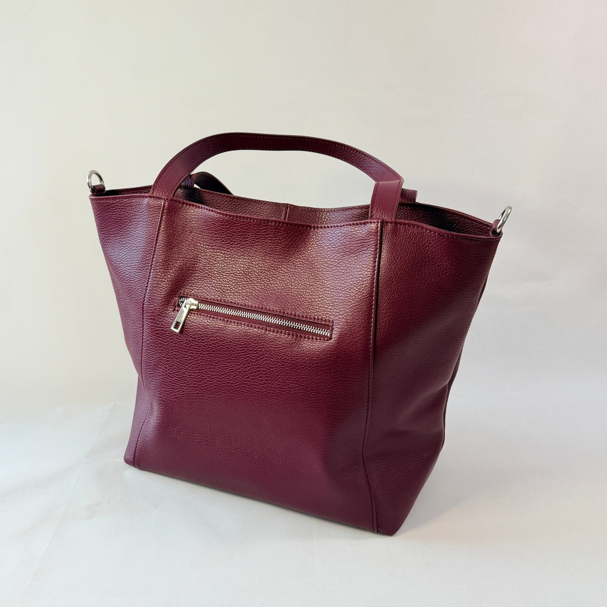 Siena - Large Italian Pebbled Leather Tote Bag