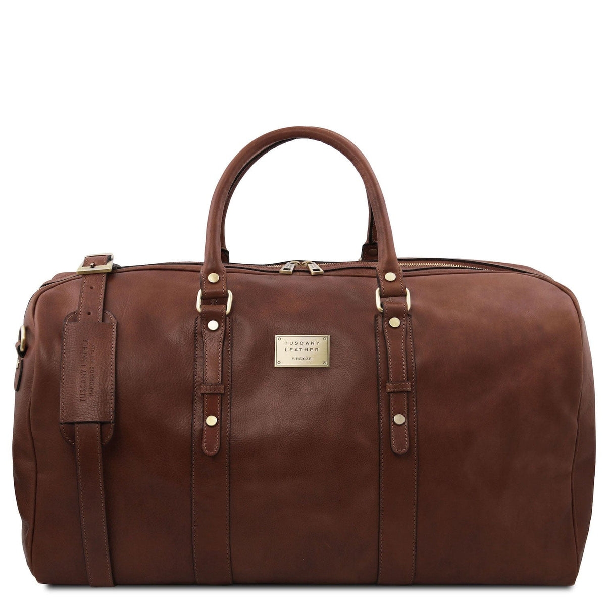 Leder-Reisetaschen Braun Francoforte - Exclusive Leather Weekender Travel Bag | TL142338 San Rocco Italia