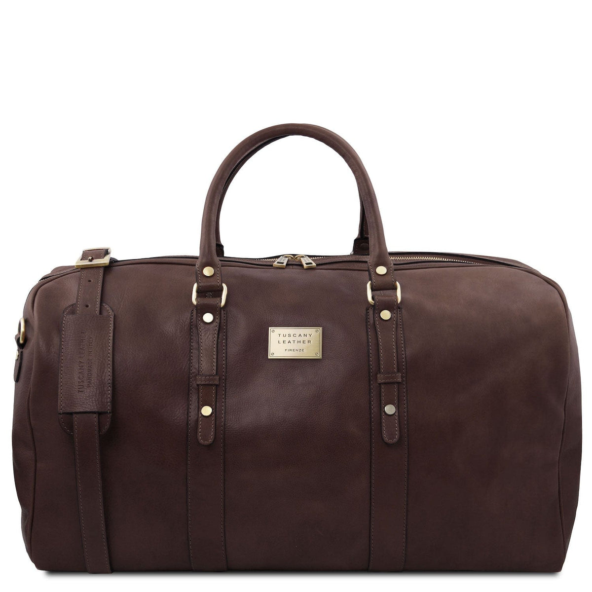 Leder-Reisetaschen Dunkelbraun Francoforte - Exclusive Leather Weekender Travel Bag | TL142338 San Rocco Italia