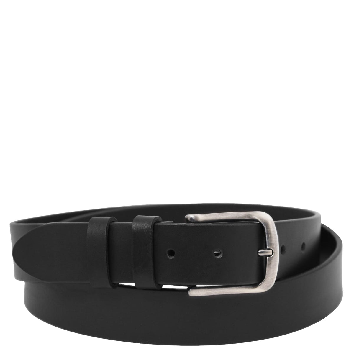 Leather Belts for men Preto / 95 cm Handcrafted leather belt 35mm for jeans | TL142526 San Rocco Italia