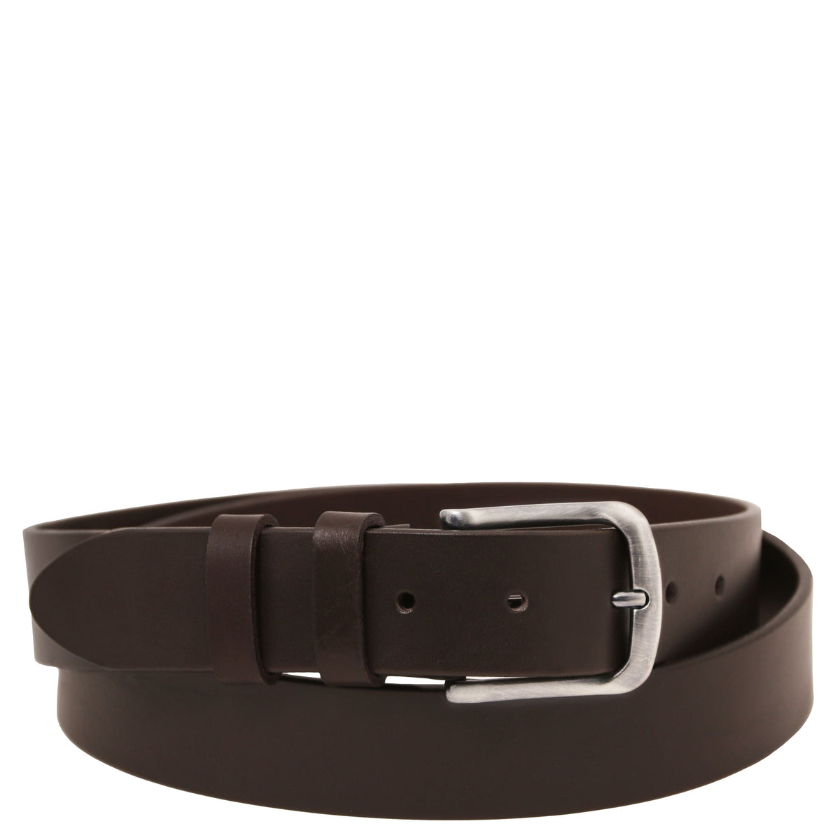 Leather Belts for men Castanho-escuro / 95 cm Handcrafted leather belt 35mm for jeans | TL142526 San Rocco Italia