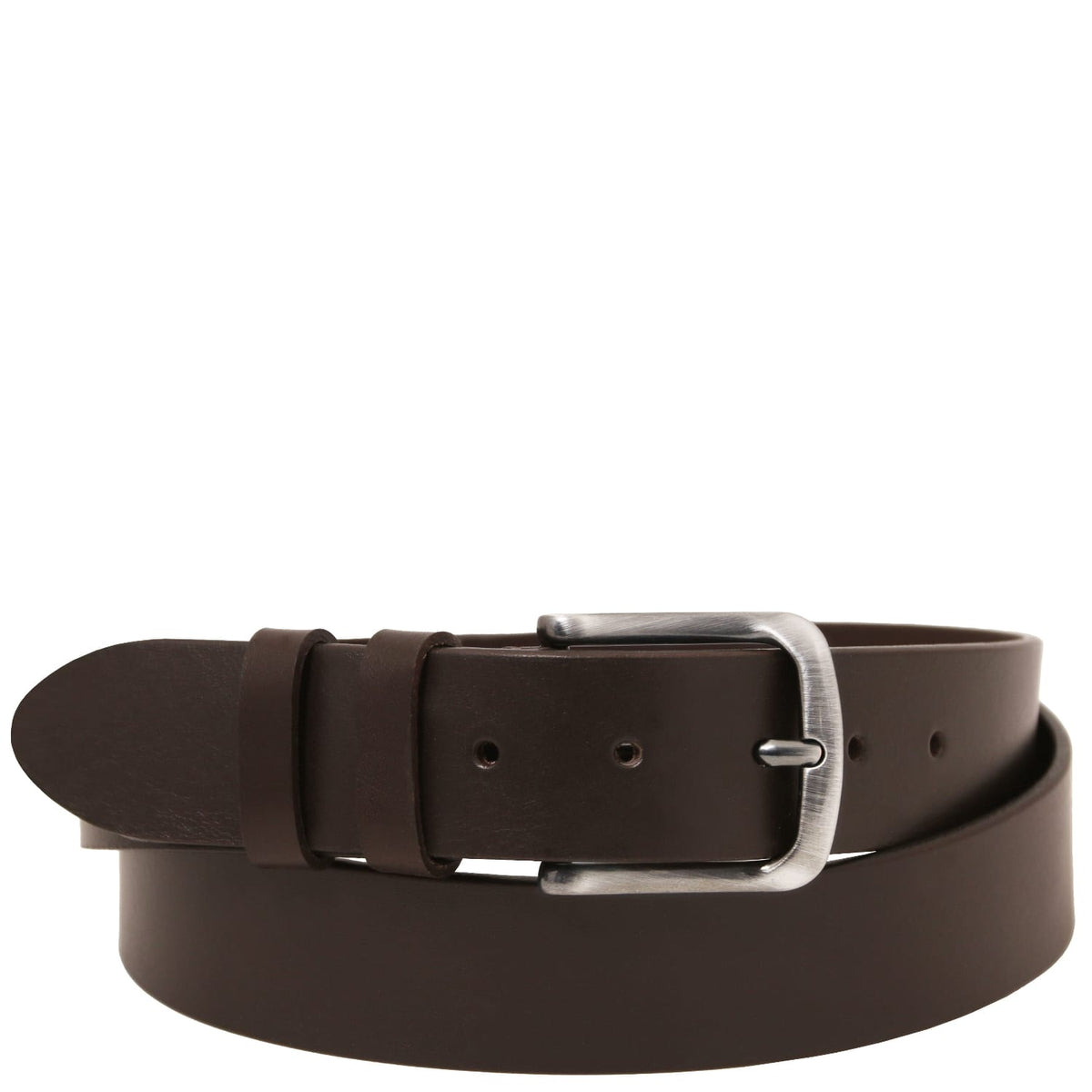 Leather Belts for men Marrone scuro / 95 cm Hecrafted leather belt 40mm for jeans | TL142527 San Rocco Italia