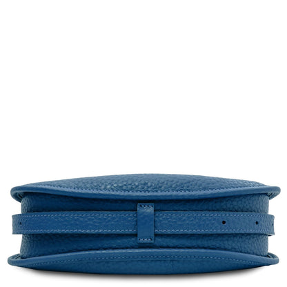 Blue piel granulada Hoblò piel suave hobo bag with wrapped strap detail