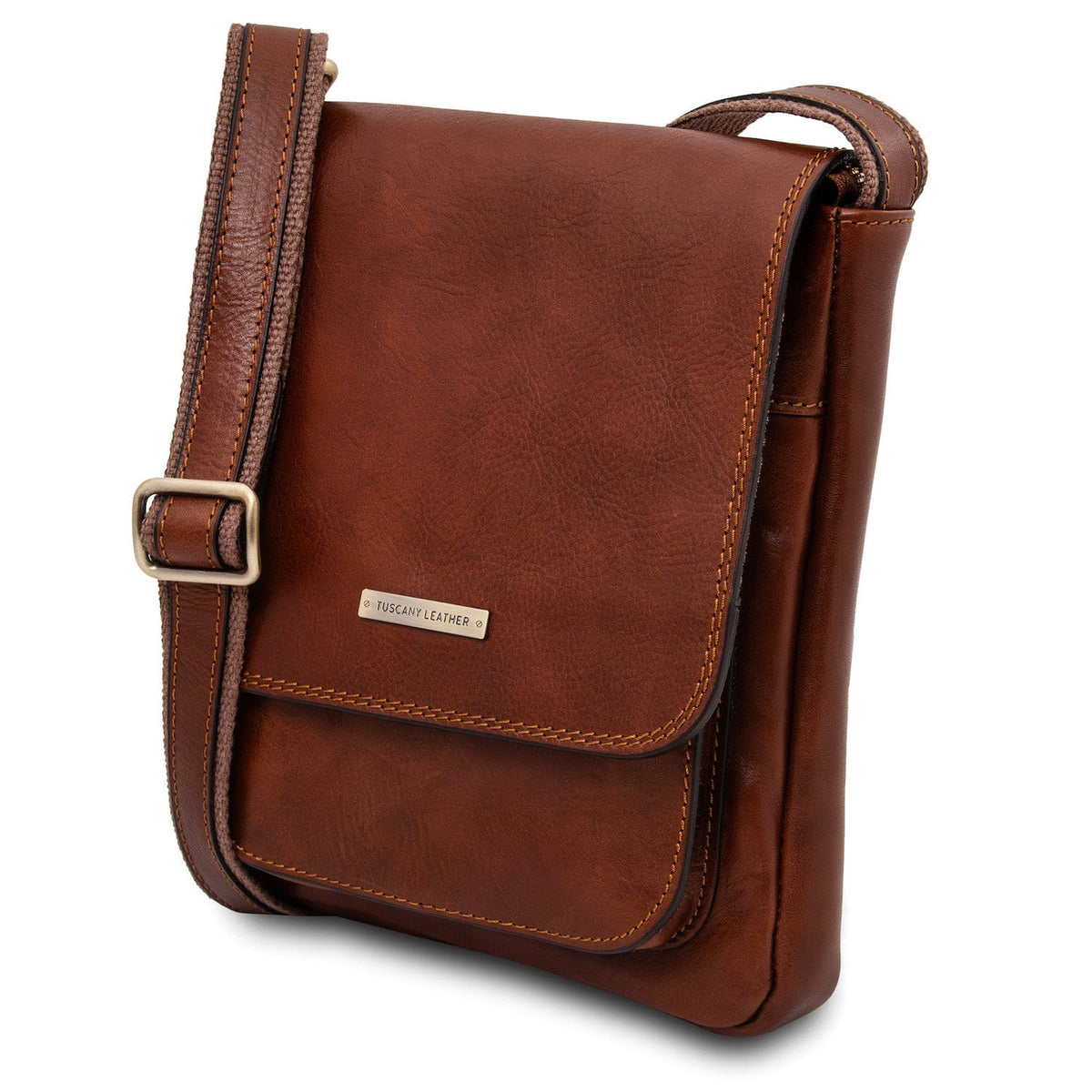 Ledertaschen für Herren Jimmy - Herren-Crossbody-Tasche aus Leder mit Fronttasche | TL141407 San Rocco Italia