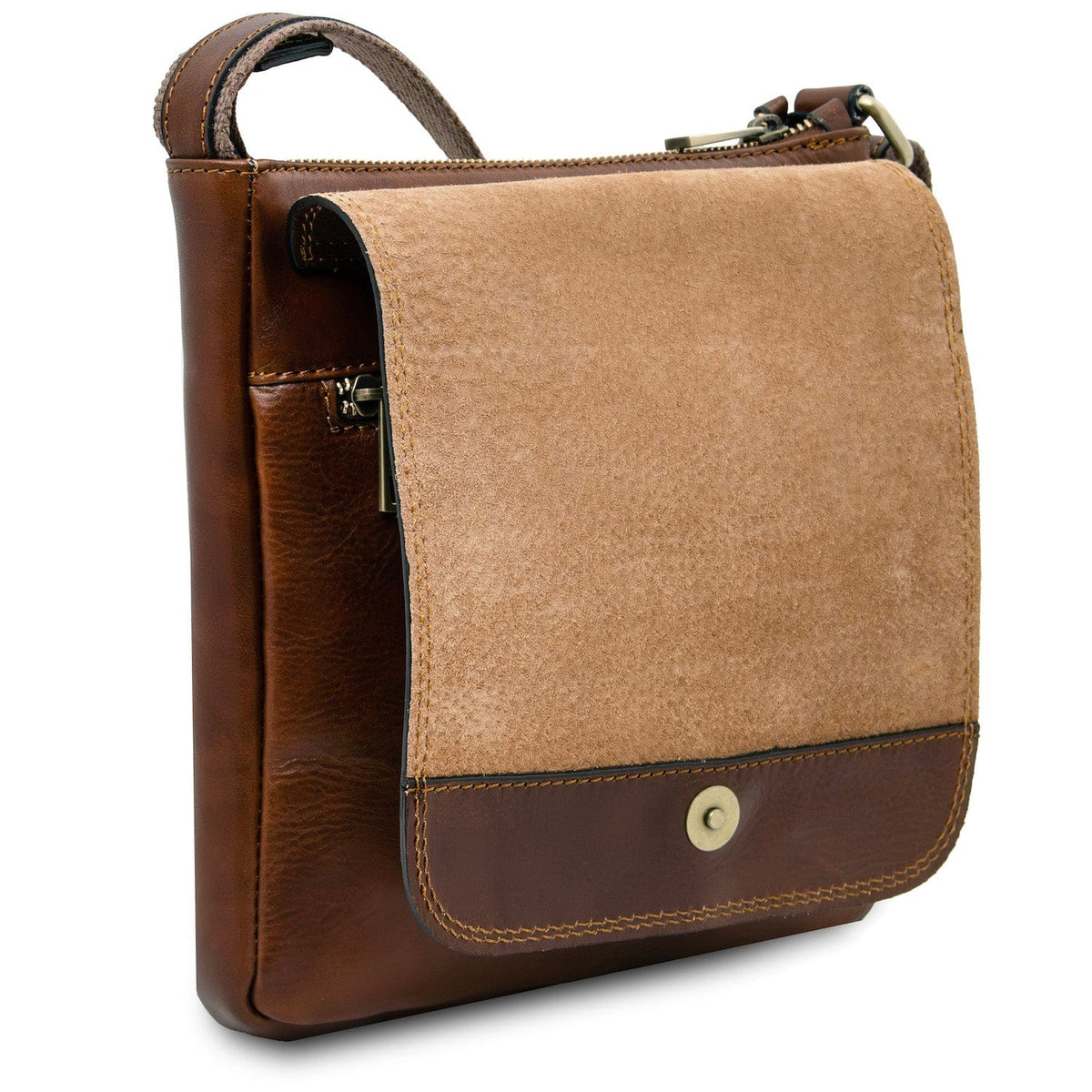 Ledertaschen für Herren Jimmy - Herren-Crossbody-Tasche aus Leder mit Fronttasche | TL141407 San Rocco Italia