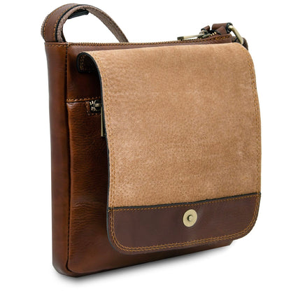 Ledertaschen für Herren Jimmy - Herren-Crossbody-Tasche aus Leder mit Fronttasche | TL141407 San Rocco Italia