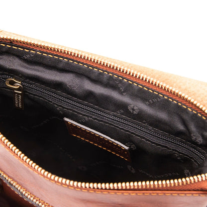 Ledertaschen für Herren Jimmy - Herren-Crossbody-Tasche aus Leder mit Fronttasche | TL141407 San Rocco Italia