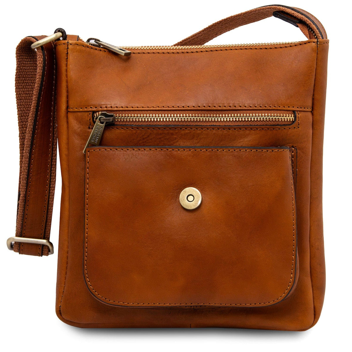 Ledertaschen für Herren Jimmy - Herren-Crossbody-Tasche aus Leder mit Fronttasche | TL141407 San Rocco Italia