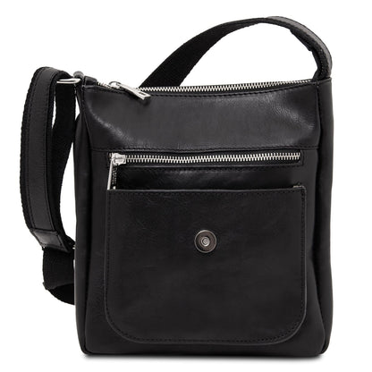Ledertaschen für Herren Jimmy - Herren-Crossbody-Tasche aus Leder mit Fronttasche | TL141407 San Rocco Italia