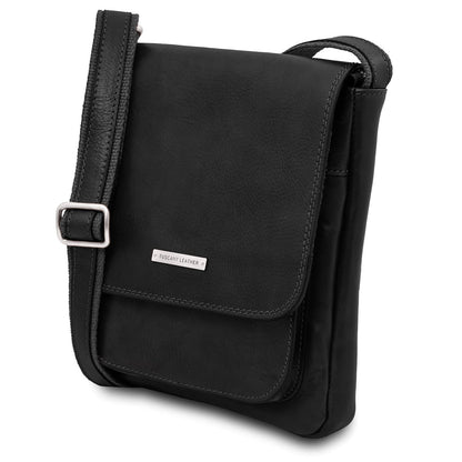 Ledertaschen für Herren Jimmy - Herren-Crossbody-Tasche aus Leder mit Fronttasche | TL141407 San Rocco Italia
