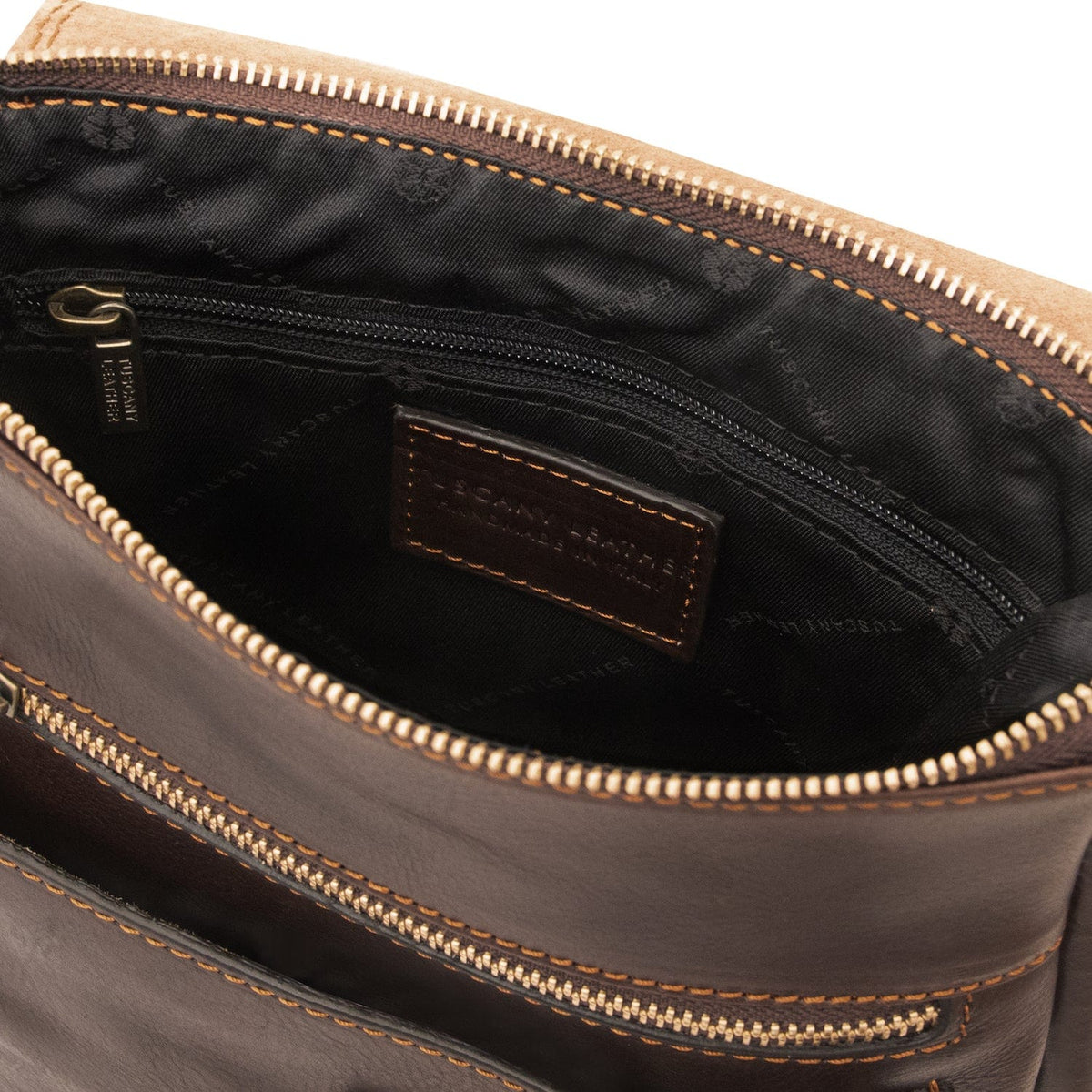 Ledertaschen für Herren Jimmy - Herren-Crossbody-Tasche aus Leder mit Fronttasche | TL141407 San Rocco Italia