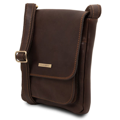 Ledertaschen für Herren Jimmy - Herren-Crossbody-Tasche aus Leder mit Fronttasche | TL141407 San Rocco Italia