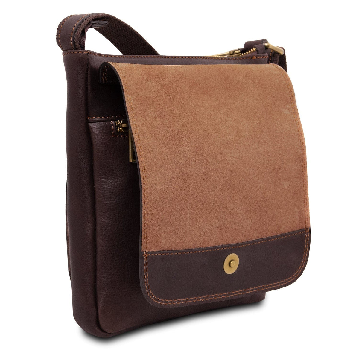 Ledertaschen für Herren Jimmy - Herren-Crossbody-Tasche aus Leder mit Fronttasche | TL141407 San Rocco Italia