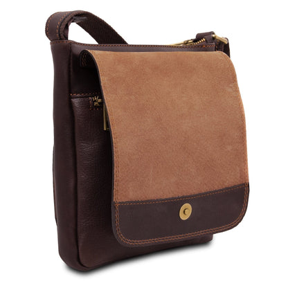 Ledertaschen für Herren Jimmy - Herren-Crossbody-Tasche aus Leder mit Fronttasche | TL141407 San Rocco Italia