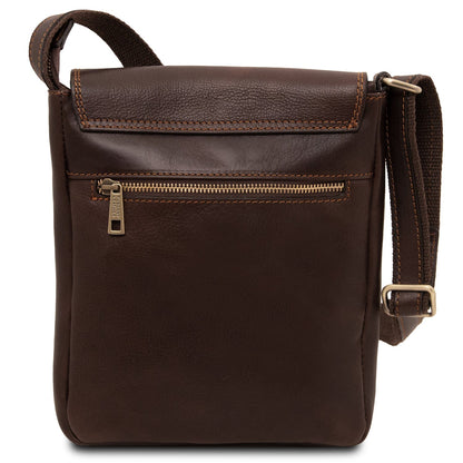 Ledertaschen für Herren Jimmy - Herren-Crossbody-Tasche aus Leder mit Fronttasche | TL141407 San Rocco Italia