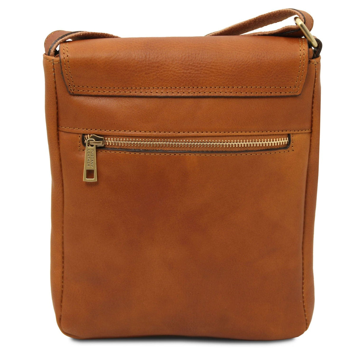 Leather bags for men John - Leather crossbody bag for men with front zip in matte leather | TL141408 San Rocco Italia