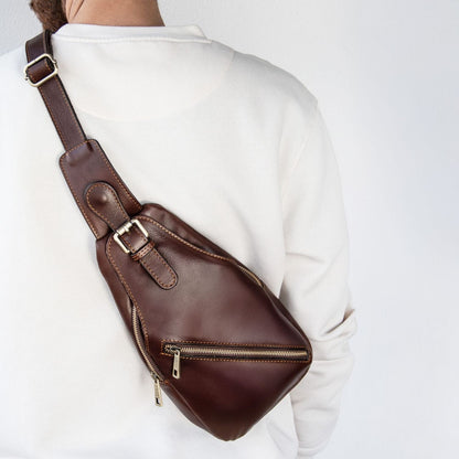 Leather bags for men Kevin - Matte leather crossover bag | TL142423 San Rocco Italia